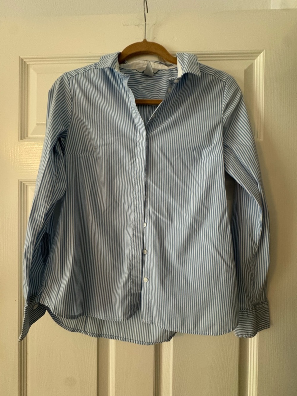 H&M Classic Blue and White Striped Button-Up Shirt